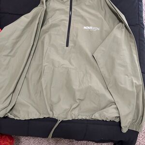 Men's Olive Green windbreaker pullover